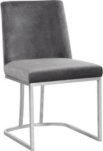 Load image into Gallery viewer, Heidi Grey Velvet Dining Chair
