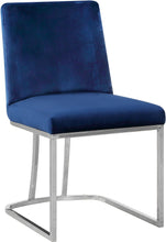Load image into Gallery viewer, Heidi Navy Velvet Dining Chair
