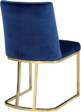 Load image into Gallery viewer, Heidi Navy Velvet Dining Chair
