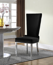 Load image into Gallery viewer, Serafina Black Velvet Dining Chair
