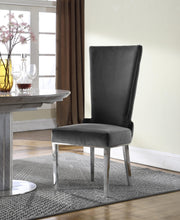 Load image into Gallery viewer, Serafina Grey Velvet Dining Chair
