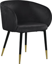 Load image into Gallery viewer, Louise Black Velvet Dining Chair
