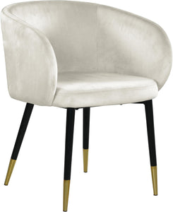 Louise Cream Velvet Dining Chair