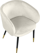 Load image into Gallery viewer, Louise Cream Velvet Dining Chair
