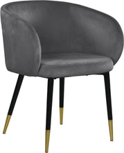 Load image into Gallery viewer, Louise Grey Velvet Dining Chair
