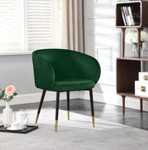 Load image into Gallery viewer, Louise Green Velvet Dining Chair
