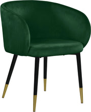 Load image into Gallery viewer, Louise Green Velvet Dining Chair
