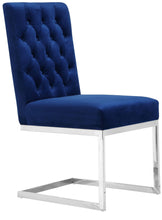 Load image into Gallery viewer, Carlton Navy Velvet Dining Chair
