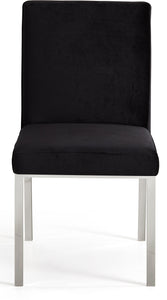 Opal Black Velvet Dining Chair