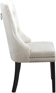 Nikki Cream Velvet Dining Chair