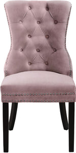 Nikki Pink Velvet Dining Chair