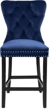 Load image into Gallery viewer, Nikki Navy Velvet Stool
