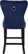 Load image into Gallery viewer, Nikki Navy Velvet Stool
