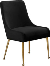 Load image into Gallery viewer, Owen Black Velvet Dining Chair
