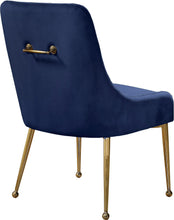 Load image into Gallery viewer, Owen Navy Velvet Dining Chair
