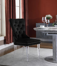 Load image into Gallery viewer, Miley Black Velvet Dining Chair
