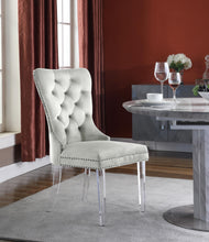 Load image into Gallery viewer, Miley Cream Velvet Dining Chair
