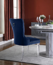 Load image into Gallery viewer, Miley Navy Velvet Dining Chair
