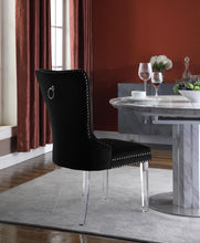 Load image into Gallery viewer, Miley Black Velvet Dining Chair
