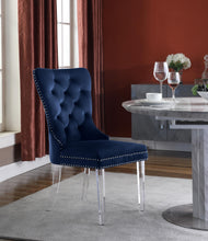 Load image into Gallery viewer, Miley Navy Velvet Dining Chair
