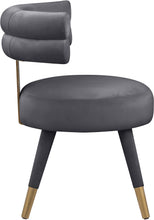 Load image into Gallery viewer, Fitzroy Grey Velvet Dining Chair
