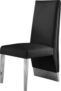 Porsha Black Faux Leather Dining Chair