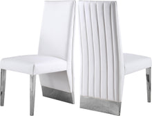 Load image into Gallery viewer, Porsha White Faux Leather Dining Chair
