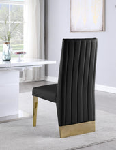 Load image into Gallery viewer, Porsha Black Faux Leather Dining Chair
