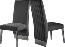 Load image into Gallery viewer, Porsha Grey Velvet Dining Chair
