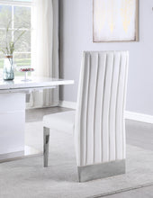 Load image into Gallery viewer, Porsha White Faux Leather Dining Chair
