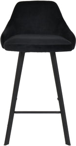 Viviene Black Velvet Stool