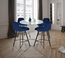 Load image into Gallery viewer, Viviene Navy Velvet Stool
