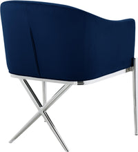 Load image into Gallery viewer, Xavier Navy Velvet Dining Chair
