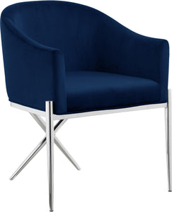 Xavier Navy Velvet Dining Chair