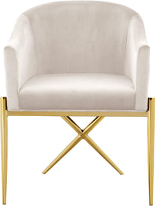 Xavier Cream Velvet Dining Chair