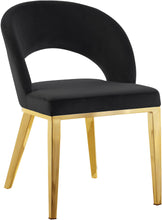 Load image into Gallery viewer, Roberto Black Velvet Dining Chair
