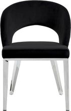 Load image into Gallery viewer, Roberto Black Velvet Dining Chair
