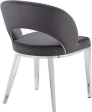 Load image into Gallery viewer, Roberto Grey Velvet Dining Chair
