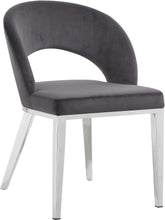 Load image into Gallery viewer, Roberto Grey Velvet Dining Chair
