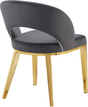 Load image into Gallery viewer, Roberto Grey Velvet Dining Chair
