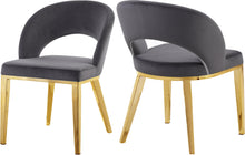 Load image into Gallery viewer, Roberto Grey Velvet Dining Chair
