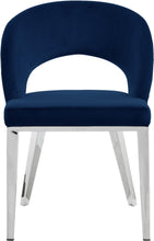 Load image into Gallery viewer, Roberto Navy Velvet Dining Chair
