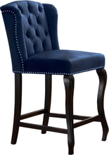 Load image into Gallery viewer, Suri Navy Velvet Stool
