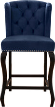 Load image into Gallery viewer, Suri Navy Velvet Stool
