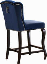 Load image into Gallery viewer, Suri Navy Velvet Stool
