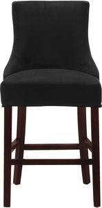 Hannah Black Velvet Stool