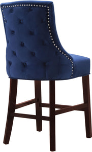 Hannah Navy Velvet Stool