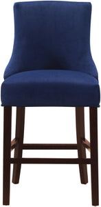 Hannah Navy Velvet Stool