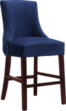 Load image into Gallery viewer, Hannah Navy Velvet Stool
