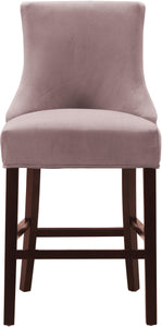 Hannah Pink Velvet Stool